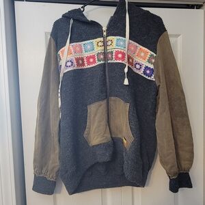 POL Multicolor Crochet Patchwork Jacket